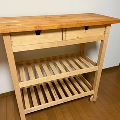 IKEA フォルホイア　木製キッチンワゴンの画像