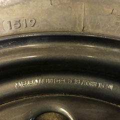 JB74 ジムニーシエラ純正スチールホイール  ほぼ未使用品  てっちんホイール 鉄ホイール ダンロップ 195/80R15 4本の画像