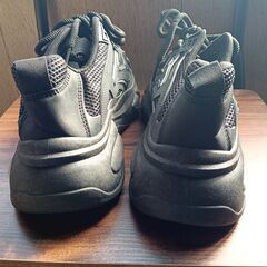 新品 24.5cm レディース 靴 スニーカー ブラック 厚底 シューズ 識別番号:【N651-S】の画像