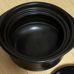 【引取限定】　米炊き用　土鍋　ご飯鍋　萬古焼　2合炊きの画像