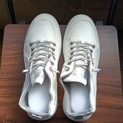 新品 26.5cm メンズ 靴 スニーカー ホワイト 厚底 シューズ 普段着 識別番号:【N653-S】の画像