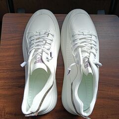 新品 24.5cm レディース 靴 スニーカー ホワイト 厚底 シューズ 普段着 識別番号:【N654-S】の画像