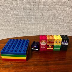 【おまけ付き】【欠品あり（2ヶ）】はじめてのブロックバケツL（アンパンマン）の画像