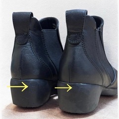 fitfit フィットフィット 23.5 サイドゴアブーツ 黒 大人カジュアルの画像