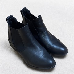 fitfit フィットフィット 23.5 サイドゴアブーツ 黒 大人カジュアルの画像