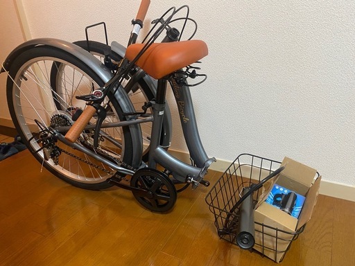 ジャンク品】Mixiu 折りたたみ自転車 P-O9A シマノ 7段変速 24インチ