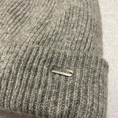 ニット帽　グレーの画像