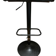 ハイチェア バーチェア ブラック レバー昇降 木製の画像