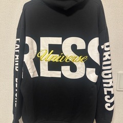 PROGRESS ブラック パーカー　L sizeの画像