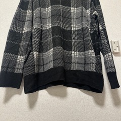 美品　TIME FLIES チェック柄ニットセーター Lサイズの画像