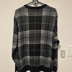 美品　TIME FLIES チェック柄ニットセーター Lサイズの画像