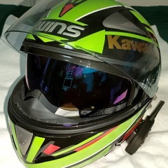 インカムおまけつき　WINS　システムヘルメット　ZXシリーズ　KRTカラー風の画像