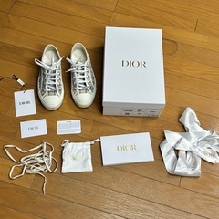 ディオール　Dior Walk'N'Dior オブリーク キャンバススニーカー グレー　サイズ37 gray stone  の画像