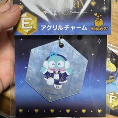 サンリオ Happyくじ ポムポムプリン・ポチャッコ 缶バッジ アクリルチャームの画像