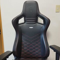 【極美品】noblechairs EPIC ノーブルチェアーズ エピック ゲーミングチェア レッド ネックピロー ランバーサポート未使用の画像