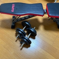 ベンチ台 /ダンベル2本の画像