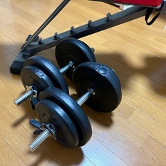 ベンチ台 /ダンベル2本の画像
