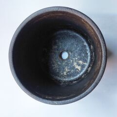 【受皿付】陶器鉢・ブラック（12cm×12cm）塊根植物 / アガベの画像