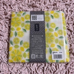 白雪ふきん　レモン柄リネンふきんの画像
