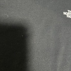 THE NORTH FACEのブラックの半袖Tシャツ　バックアメリカ国旗の画像
