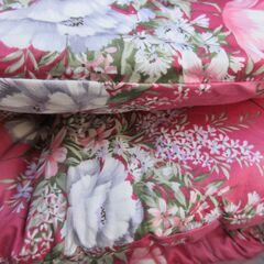 未使用タグ付き布団　中綿敷き布団　シングル　ピンク系　柔らかな寝心地の画像