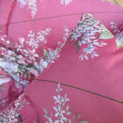 未使用タグ付き布団　中綿敷き布団　シングル　ピンク系　柔らかな寝心地の画像