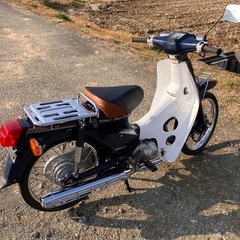ホンダスーパーカブ50カスタム キャブ ピカピカ 実働書付の画像