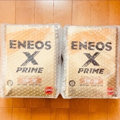 ★❹ℓ×❷缶セット★【新春特別価格】エネオス ENEOS X PRIME (エックスプライム) エンジンオイル 5W-30 SP最高規格 GF-6A (100％化学合成油) 4L缶×の画像