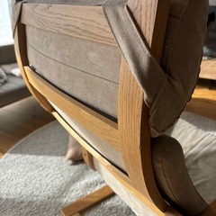 英国購入レア生地　IKEA POENG ポエング クッションロッキングチェアの画像