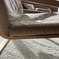 英国購入レア生地　IKEA POENG ポエング クッションロッキングチェアの画像