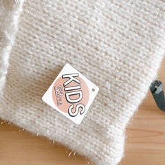 【新品】 ねこ耳ニット帽ホワイト ニットキャップ ホワイト スノーボード キッズ 52㎝ 帽子の画像