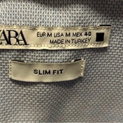 新品ZARA 長袖シャツ　ブルーMサイズの画像