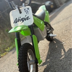 子供から大人まで乗れる電気バイク
の画像