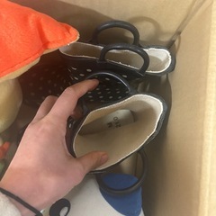 ポケモンのぬいぐるみと21cmの長靴の画像