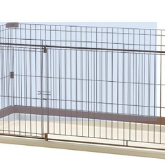 リッチェル ペット用 お掃除簡単サークル 90cm x 60cm ブラウンの画像