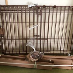 リッチェル ペット用 お掃除簡単サークル 90cm x 60cm ブラウンの画像