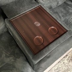 ダークグレー 3人掛け電動リクライニングソファの画像