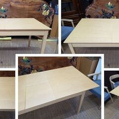 a３　美品　ニトリ製　拡張式　ダイニング５点セットの画像