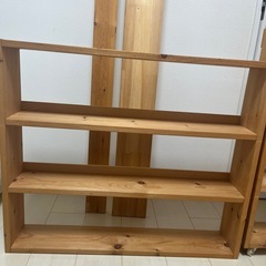 本棚、木材の画像
