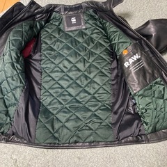 G-STAR RAW メンズ　レザージャケット　黒の画像