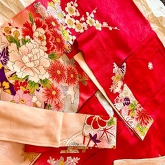 【無料】お宮参り 女児用 祝い着（産着・初着）赤の画像