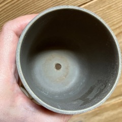 ⭕️小ぶりな陶器の植木鉢★下皿つきの画像