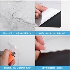 大理石調　白　フロアマットの画像