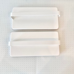 【無料】山崎実業 スリッパラック ホワイト 2個セット（吸盤なし）の画像