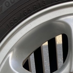 ｜使用4ヶ月｜ 155/65R13 ヨコハマ スタッドレス＆ホイール4本セット｜溝しっかり｜小金井市 手渡し の画像