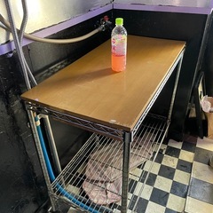 スチールラック 天板付き 作業台の画像