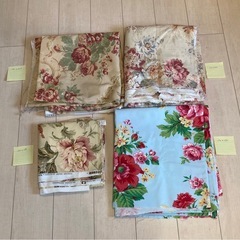 手芸用布生地(ヴィンテージ花柄4枚)の画像