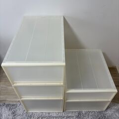 【無料】無印ポリプロピレンクローゼットケース×３＆衣装ケース×３の画像