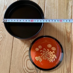 ⭕️ふた以外は未使用品の漆器★小３個セットの画像