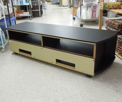 TIMEZ テレビ台 幅120cm ガラス扉 キャスター付き テレビラック TV-BS120L TVボード ブラック ハヤミ工産 ☆ 